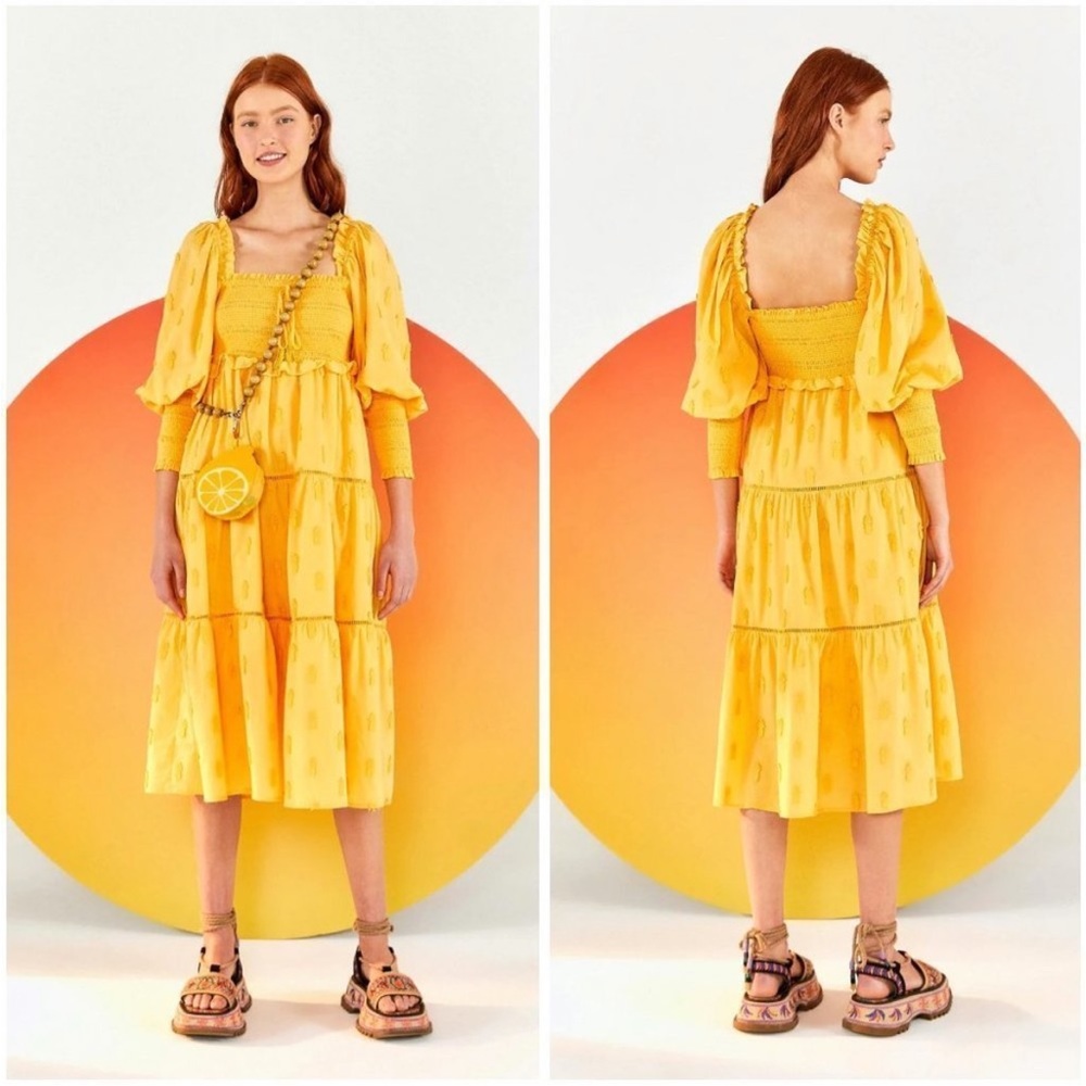 Farm Rio 3D Pineapple Midi Dress - Picture 5 of 13